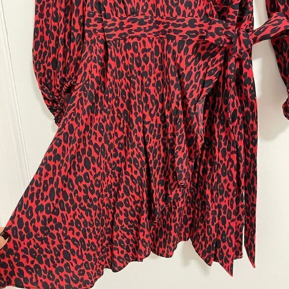 IRO Boina Leopard Wrap Dress size 6 - Picture 5 of 10